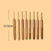 Kynova 8-piece bamboo handle crochet hook set